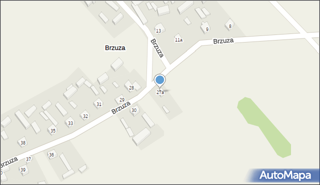 Brzuza, Brzuza, 27a, mapa Brzuza