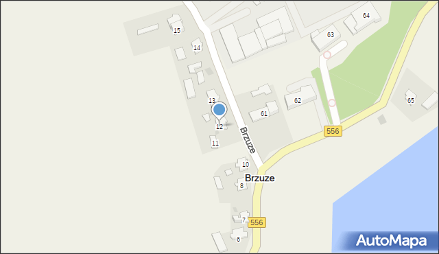 Brzuze, Brzuze, 12, mapa Brzuze