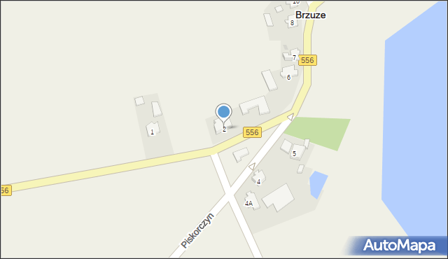 Brzuze, Brzuze, 2, mapa Brzuze