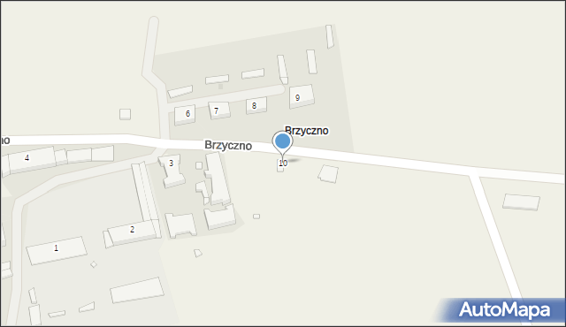 Brzyczno, Brzyczno, 10, mapa Brzyczno