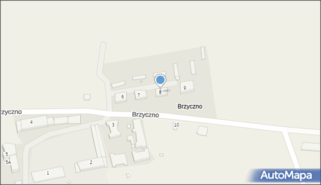 Brzyczno, Brzyczno, 8, mapa Brzyczno