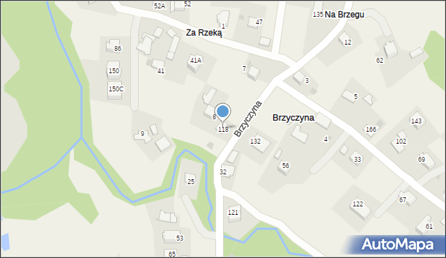 Brzyczyna, Brzyczyna, 118, mapa Brzyczyna