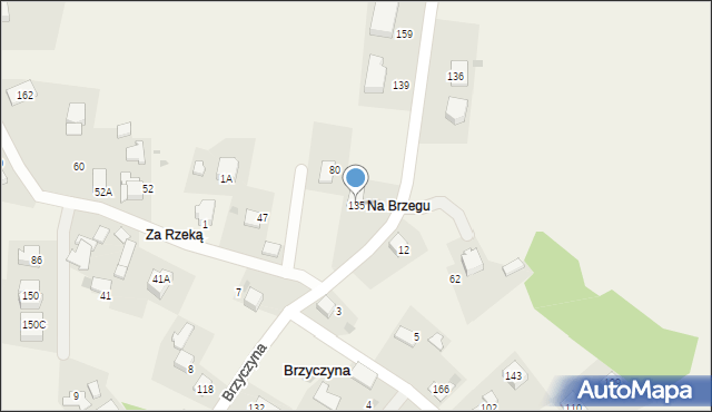 Brzyczyna, Brzyczyna, 135, mapa Brzyczyna