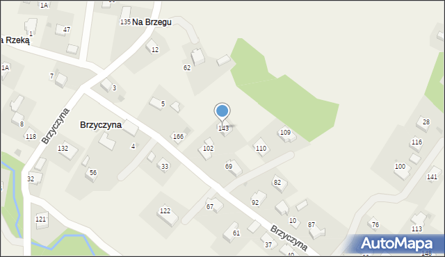 Brzyczyna, Brzyczyna, 143, mapa Brzyczyna