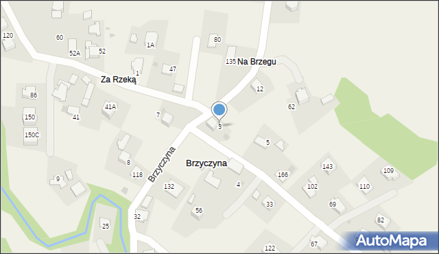 Brzyczyna, Brzyczyna, 3, mapa Brzyczyna