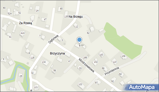 Brzyczyna, Brzyczyna, 5, mapa Brzyczyna