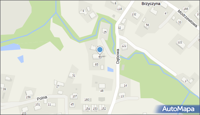 Brzyczyna, Brzyczyna, 53, mapa Brzyczyna