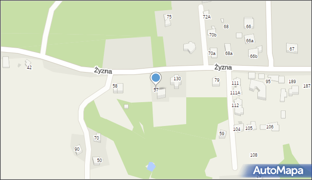 Brzyczyna, Brzyczyna, 57, mapa Brzyczyna