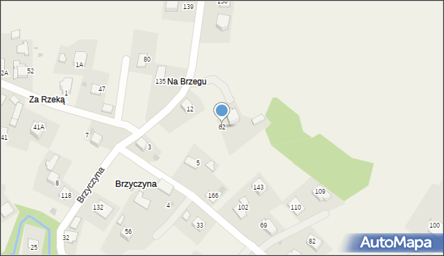 Brzyczyna, Brzyczyna, 62, mapa Brzyczyna