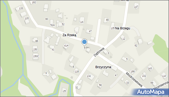 Brzyczyna, Brzyczyna, 7, mapa Brzyczyna