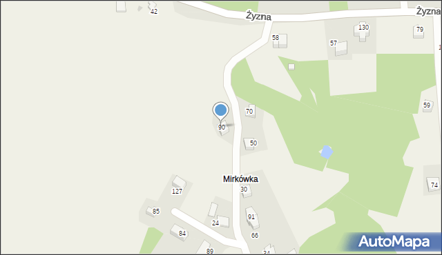 Brzyczyna, Brzyczyna, 90, mapa Brzyczyna