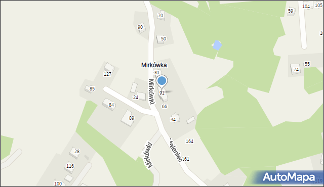 Brzyczyna, Brzyczyna, 91, mapa Brzyczyna