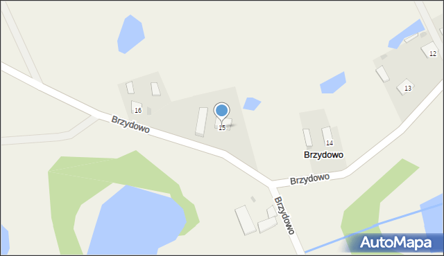 Brzydowo, Brzydowo, 15, mapa Brzydowo