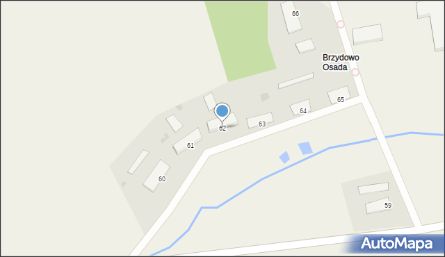 Brzydowo, Brzydowo, 62, mapa Brzydowo