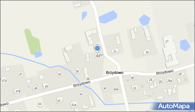 Brzydowo, Brzydowo, 32a, mapa Brzydowo