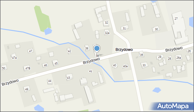 Brzydowo, Brzydowo, 38, mapa Brzydowo