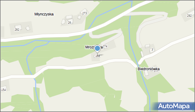 Brzyna, Brzyna, 168, mapa Brzyna