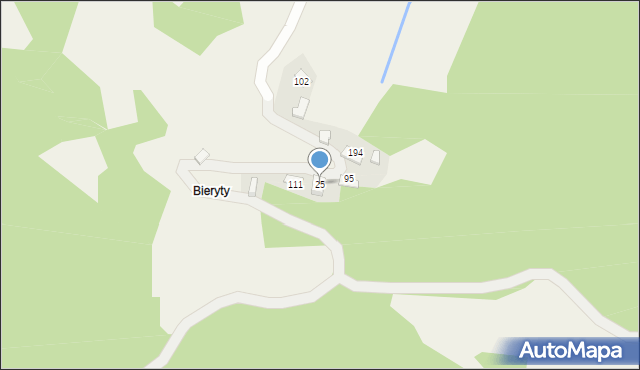 Brzyna, Brzyna, 25, mapa Brzyna