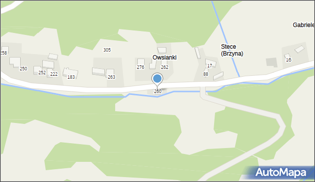 Brzyna, Brzyna, 260, mapa Brzyna