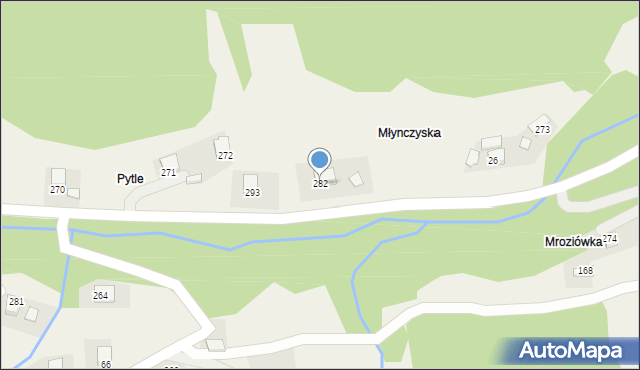 Brzyna, Brzyna, 282, mapa Brzyna