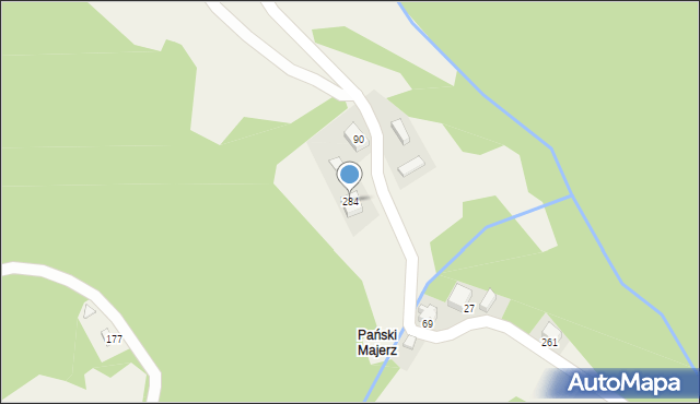 Brzyna, Brzyna, 284, mapa Brzyna