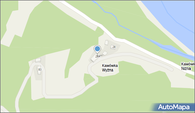 Brzyna, Brzyna, 28A, mapa Brzyna