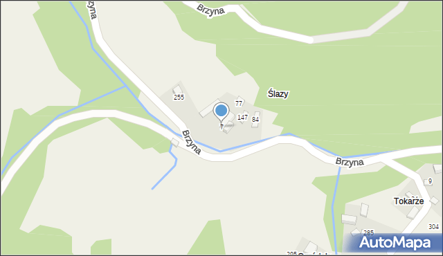 Brzyna, Brzyna, 7, mapa Brzyna