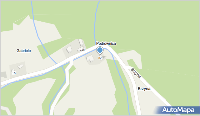 Brzyna, Brzyna, 82, mapa Brzyna