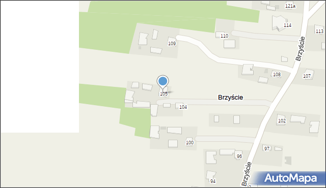 Brzyście, Brzyście, 105, mapa Brzyście