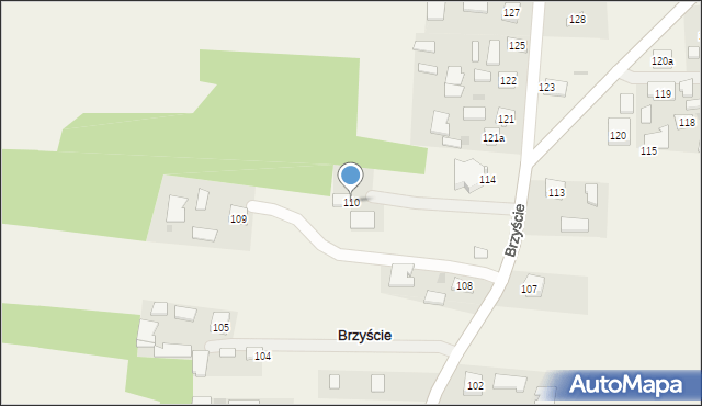 Brzyście, Brzyście, 110, mapa Brzyście