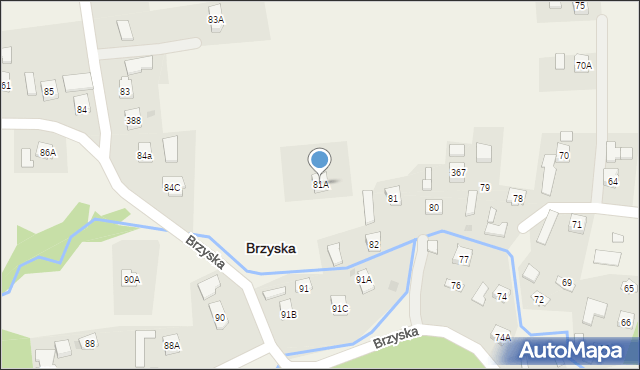 Brzyska, Brzyska, 81A, mapa Brzyska