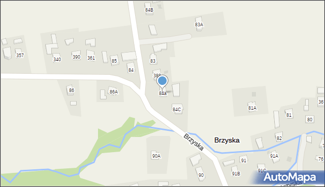 Brzyska, Brzyska, 84a, mapa Brzyska