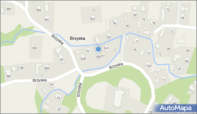 Brzyska, Brzyska, 91C, mapa Brzyska