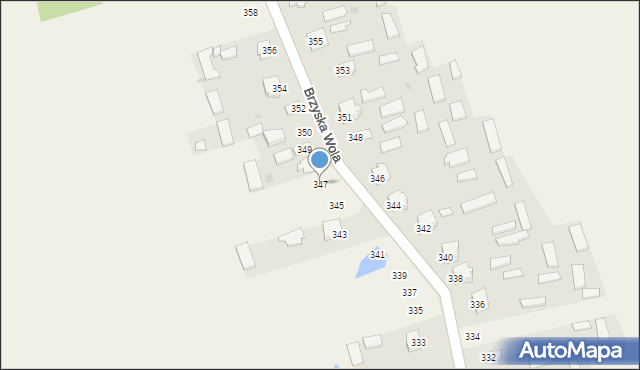 Brzyska Wola, Brzyska Wola, 347, mapa Brzyska Wola