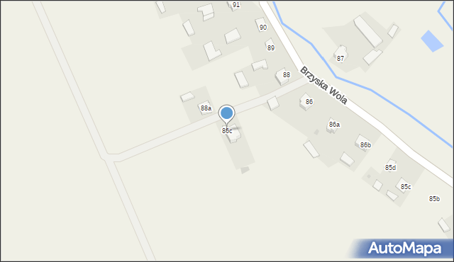 Brzyska Wola, Brzyska Wola, 86c, mapa Brzyska Wola