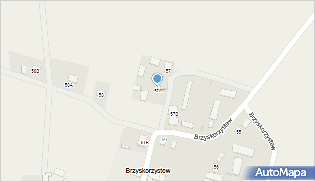 Brzyskorzystew, Brzyskorzystew, 57A, mapa Brzyskorzystew