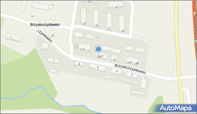 Brzyskorzystewko, Brzyskorzystewko, 12A, mapa Brzyskorzystewko