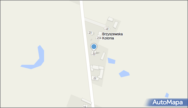 Brzyszewo, Brzyszewo, 21, mapa Brzyszewo