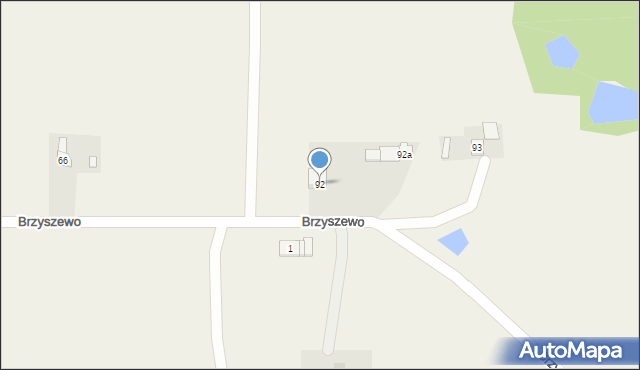 Brzyszewo, Brzyszewo, 92, mapa Brzyszewo