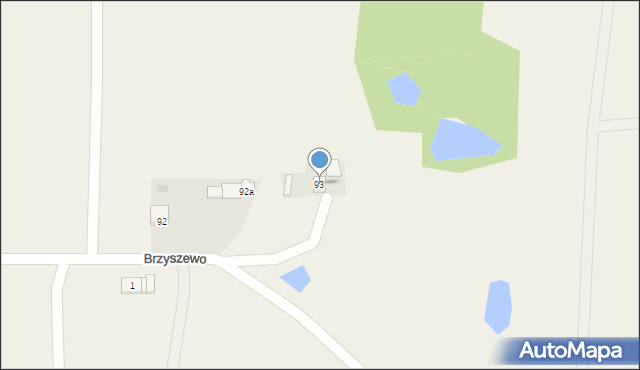 Brzyszewo, Brzyszewo, 93, mapa Brzyszewo