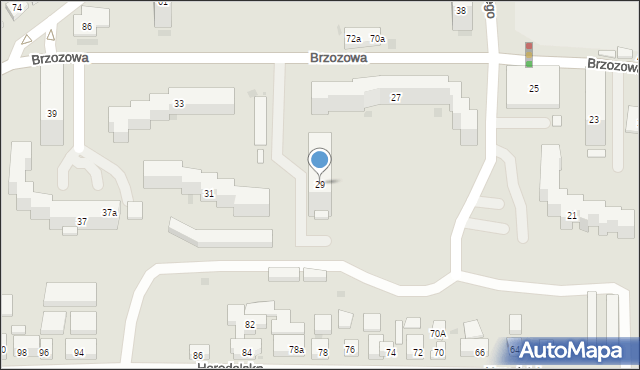 Bydgoszcz, Brzozowa, 29, mapa Bydgoszczy