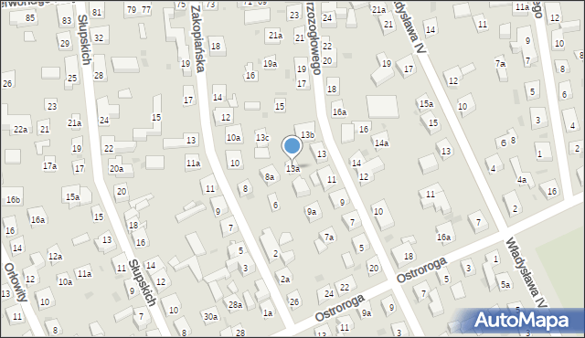 Bydgoszcz, Brzozogłowego Jana, 13a, mapa Bydgoszczy