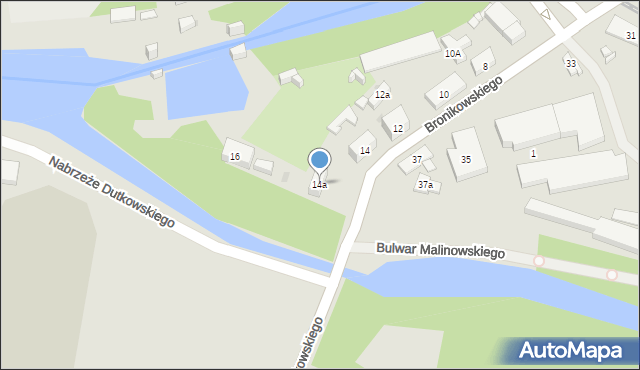 Bydgoszcz, Bronikowskiego Józefa, 14a, mapa Bydgoszczy