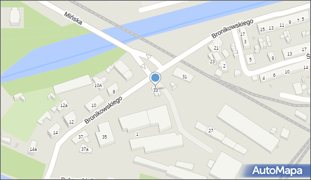 Bydgoszcz, Bronikowskiego Józefa, 33, mapa Bydgoszczy