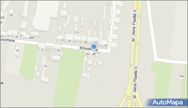 Bytom, Brzezińska, 48, mapa Bytomia