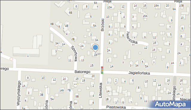 Chełm, Brzóski Stanisława, ks., 1A, mapa Chełma