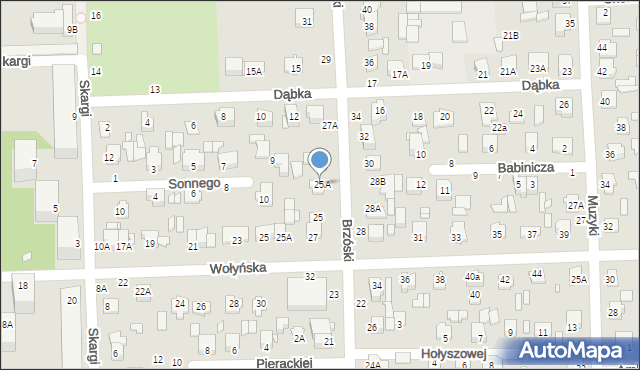 Chełm, Brzóski Stanisława, ks., 25A, mapa Chełma