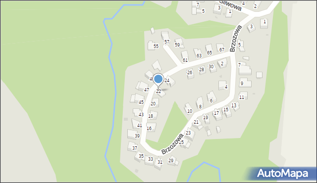 Chełmno, Brzozowa, 22, mapa Chełmno