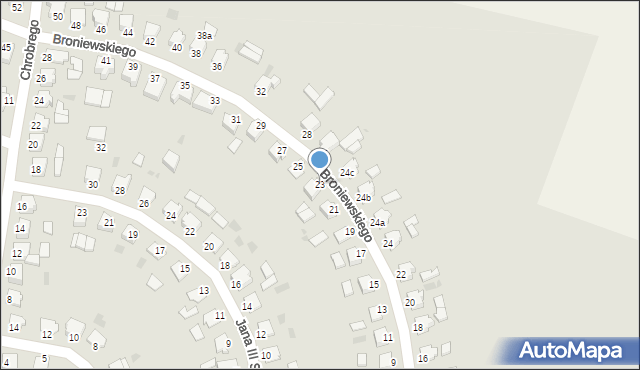 Chełmża, Broniewskiego Władysława, 23, mapa Chełmża