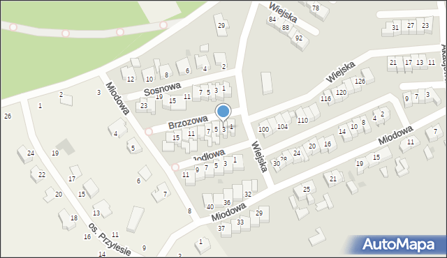 Chodzież, Brzozowa, 3, mapa Chodzież